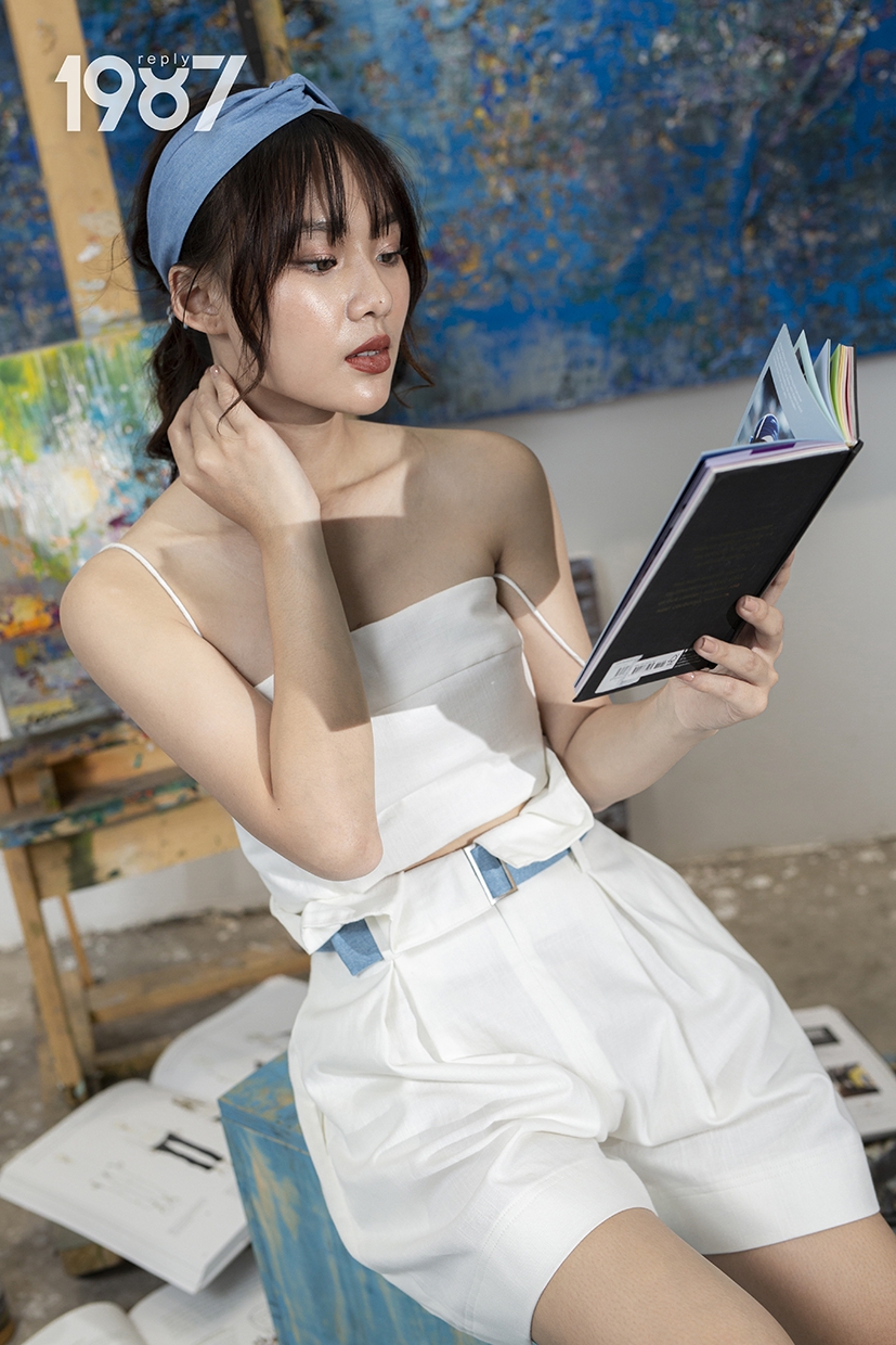 Quần short xếp ly cột nơ