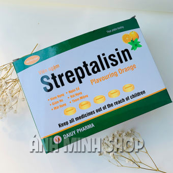 Viên Ngậm Streptalisin Giảm Viêm Họng, Ngứa Cổ, Giảm Ho, Rát Họng, Khàn Cổ