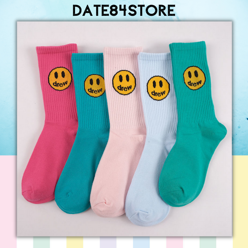 Tất vớ nam nữ cổ cao nhiều màu drew Date84store