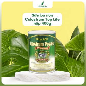 Sữa bò non giúp tăng cân, tăng chiều cao, tăng đề kháng Colostrum Top Life hộp 400g