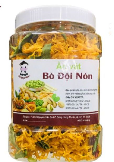 Khô gà lá chanh 500g bò đội nón