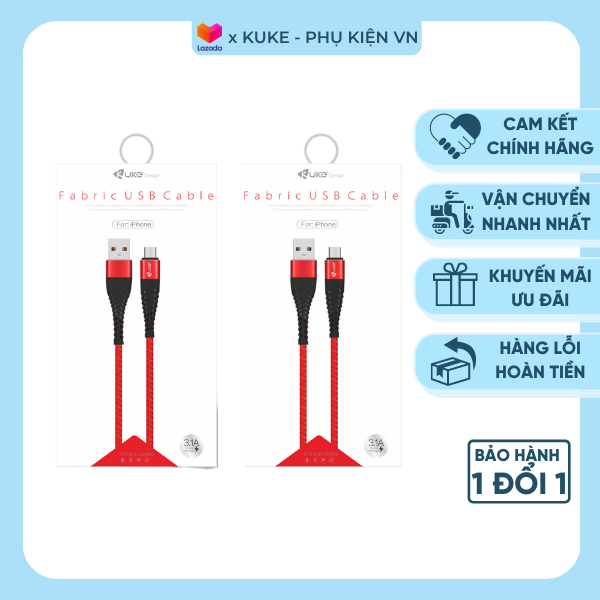 Cáp sạc dù cáp sạc nhanh kuke 6a 1m - e71 , e72 , e73