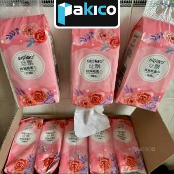 10 BỊCH Khăn Giấy Rút Sipiao Treo Tường-Giấy Đa Năng Treo Tường Hoa Hồng Tặng Kèm Móc Treo-PAKICO