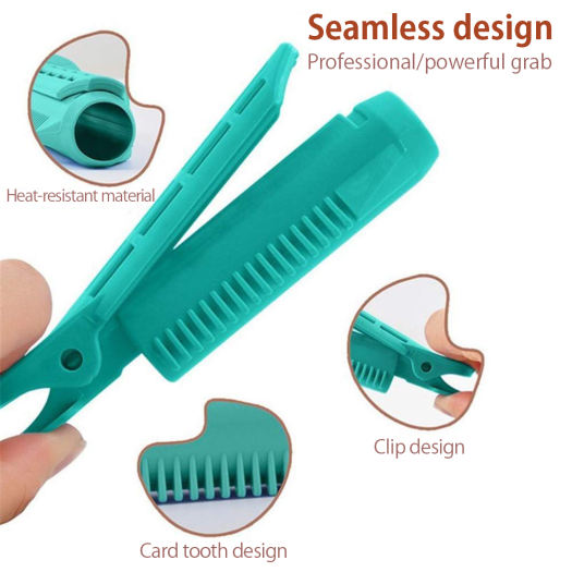 3 Cái Kẹp Tóc Fluffy Clip Tự Quấn Root Tóc Quăn Curler Clip Nhựa Xoăn Phồng Con Lăn Công Cụ Tạo Kiểu Tóc (Xanh Nhạt)