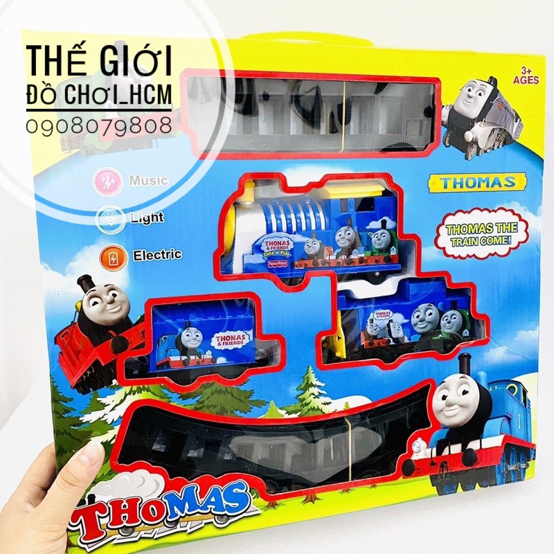 Đồ chơi trẻ em đường ray xe lửa tàu hỏa Thomas dành cho bé thích khám phá mô hình xe, đường tàu 8014A