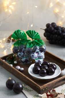 Thạch nho nổ Kyoho Hàn Quốc Gói 1 viên - Thạch trái cây - Thạch Nho Xanh, Đen