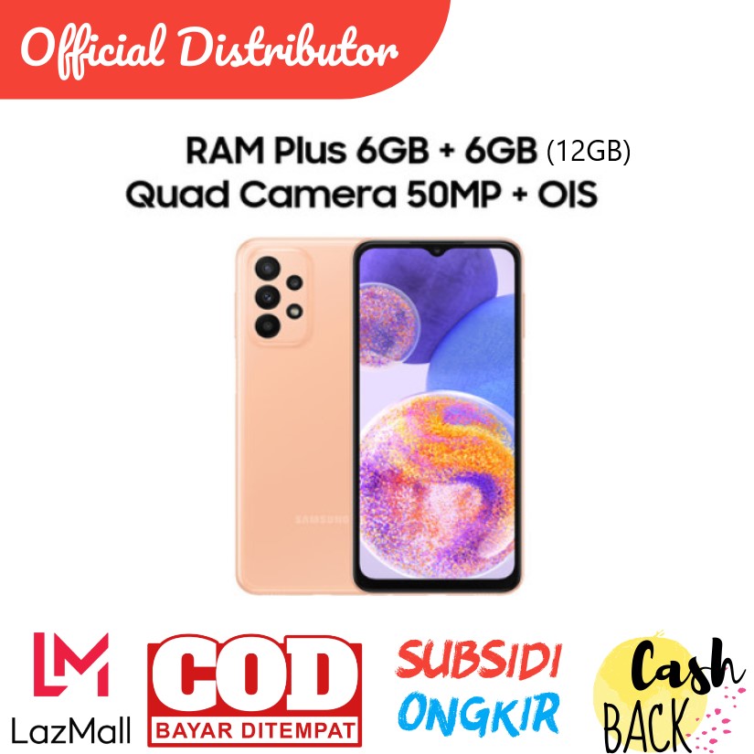 [LIKE NEW] SAMSUNG GALAXY A23 6/128 FULLSET GARANSI RESMI SAMSUNG [BISA COD] Harga 1,611,000 rupiah*Gratis Ongkir
