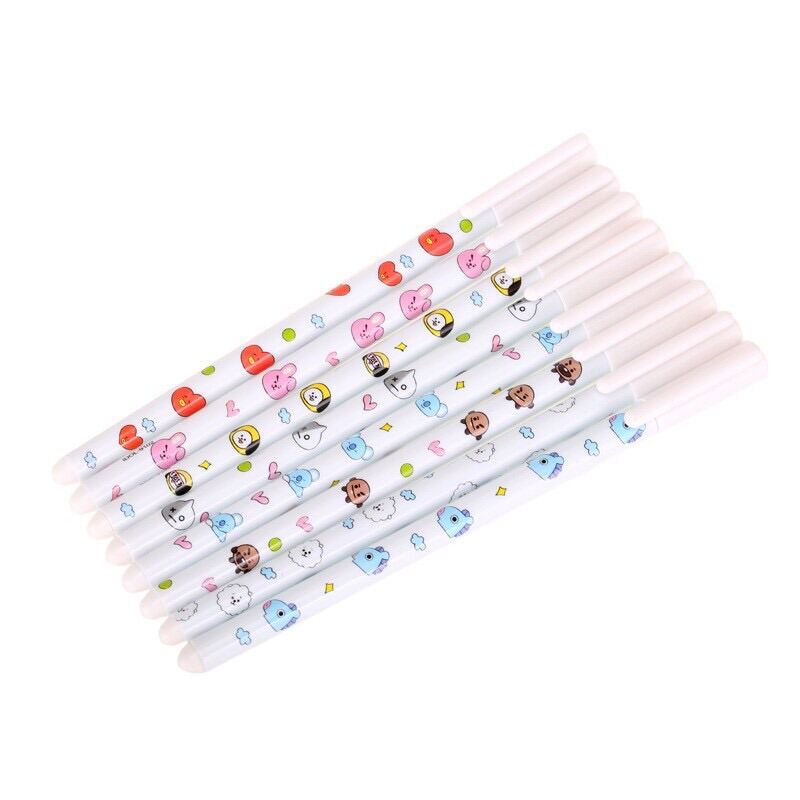 Bút bi bts họa tiết mực nước