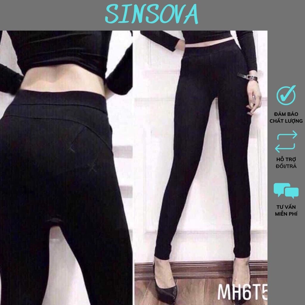 Quần legging nữ nâng mông asos 2 túi trước chất cotton loại 1 co giãn 4 chiều