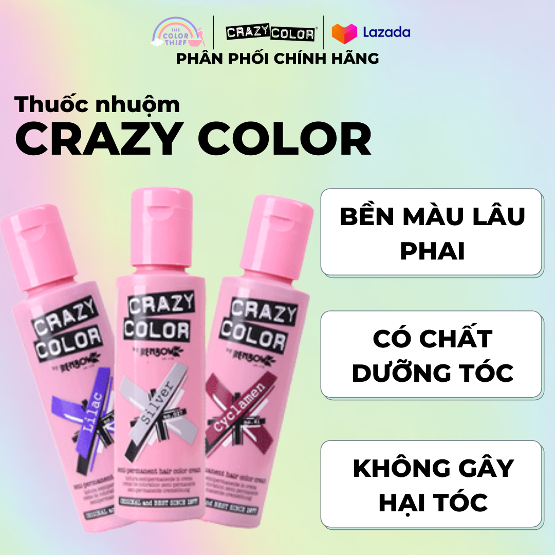 Thuốc Nhuộm Tóc Crazy Color Semi-Pernament Hair Dye [Part 2]