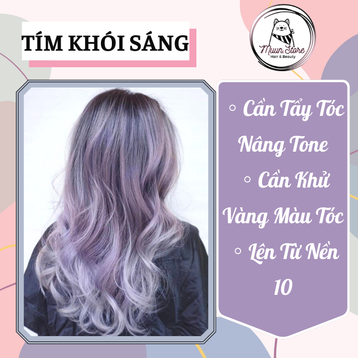 Thuốc Nhuộm Tóc Màu Tím Khói Sáng