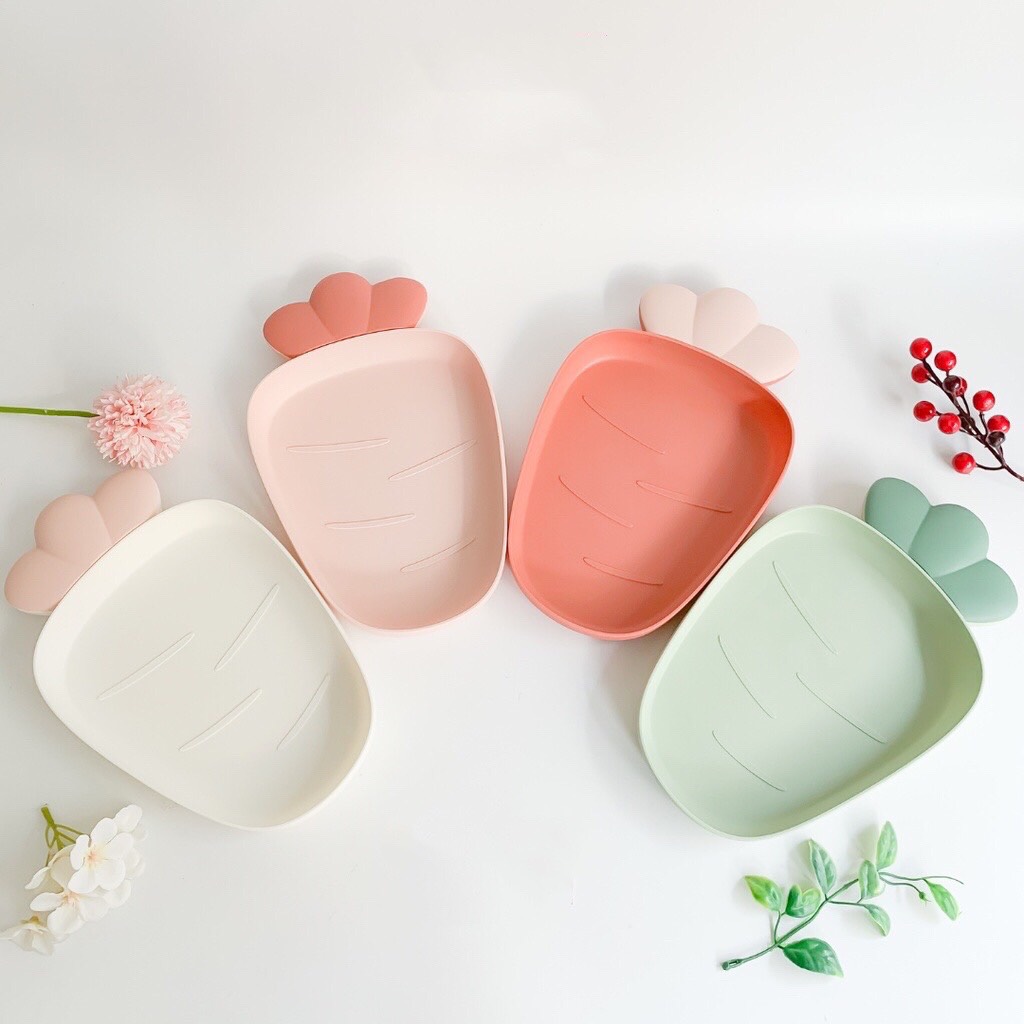 Khay Ăn Dặm Cho Bé Hình Cà Rốt - Đựng Hoa Quả Hình Dễ Thương