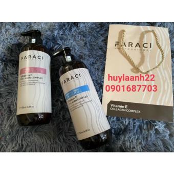 cặp dầu gội xả Faraci vitamin 750ml dầu gội xả siêu phục hồi Faraci ( chính hãng) mẫu mới nhất AZ008 tặng nón trùm ủ tóc