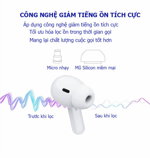 Tai nghe Bluetooth pro tws âm thanh chất lượng tốt, tai nghe bluetooth không dây cảm ứng tốt kích hợp tất cả các dòng,..