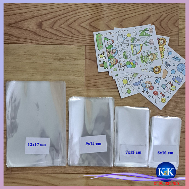 K&k ☀ 1 kg túi bóng kiếng size 6x10cm, 7x12cm, 9x14cm, 12x17cm....