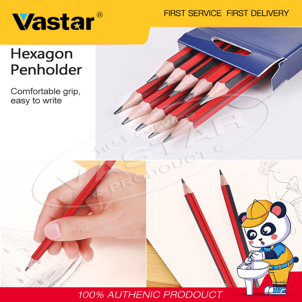 Vastar 1 bộ 12 cây bút chì-bút chì gỗ loại 2b / hb - 33158/33159