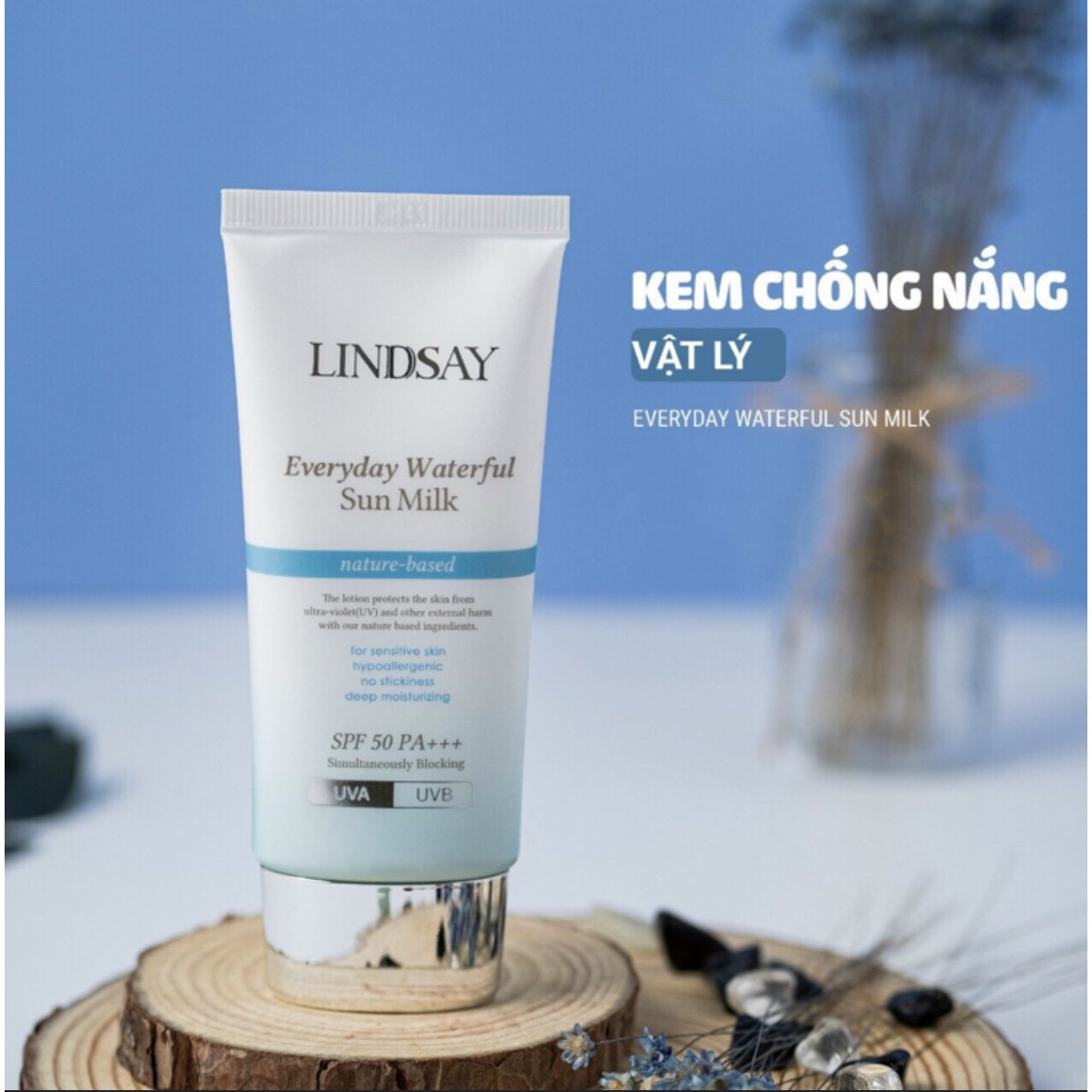 1 tuýp KEM CHỐNG NẮNG Lindsay SPF50+ PA++++ phiên bản mới 2021