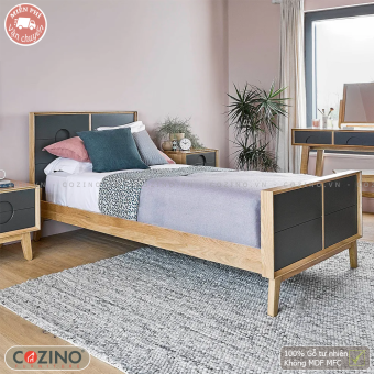 Giường đơn Spot  gỗ sồi 1m2