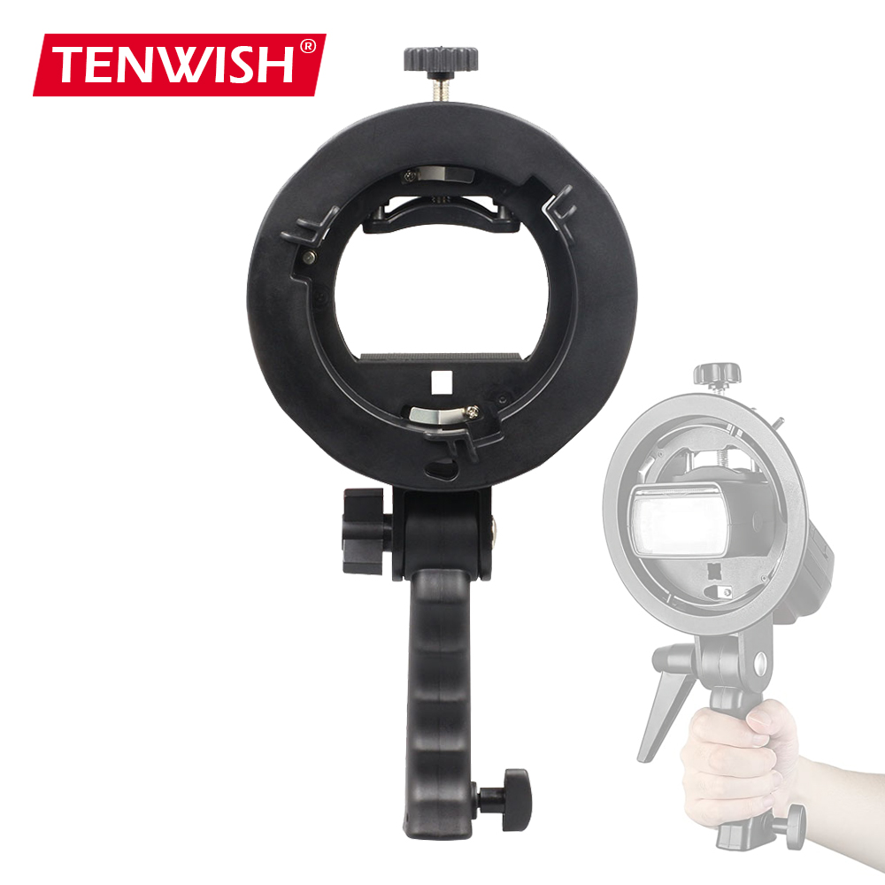 Tenwish giá đỡ đèn speedlite loại s cho bowens tay cầm cầm tay giá đỡ đèn flash bộ chuyển đổi cho giá đỡ đèn softbox snoot studio strobies phụ kiện
