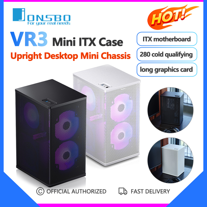 JONSBO Vỏ Mini VR3 ITX Máy Tính Để Bàn 240 280 Làm Mát Bằng Nước Khung Máy Tính Để Bàn Máy Chủ Lưu Trữ 4 Ổ Đĩa Cứng Cáp Chuyển Đổi PCIE3.0