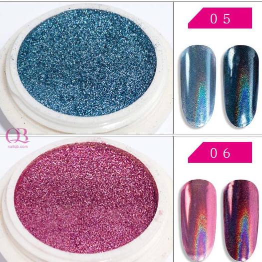 Bột tráng gương cầu vồng ngũ sắc trang trí móng 0.2g