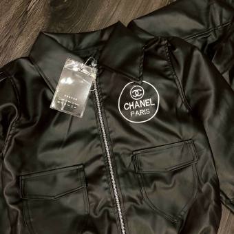 áo khoác da nữ cổ bomber hàng cao cấp xinh xắn