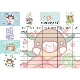 combo 2 thời Khoá Biểu hoppang rorojump TKB54 A5