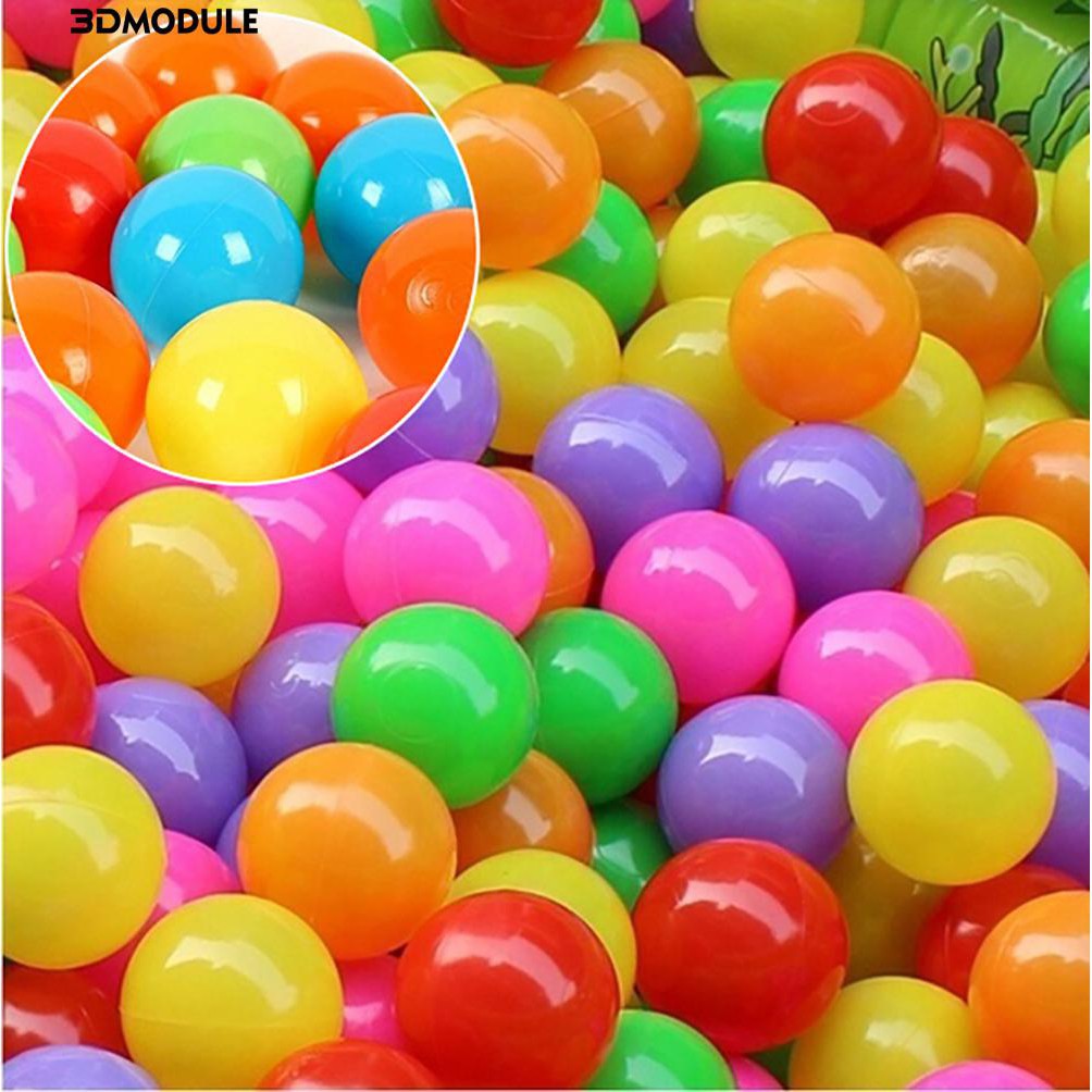 Combo 100 quả bóng nhựa mềm nhiều màu chất liệu an toàn thân thiện cho bé khi vui chơi - Giao màu ngẫu nhiên