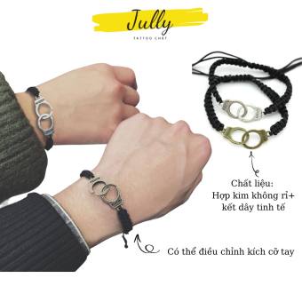 Vòng tay đôi couple hình số 8 nam nữ siêu cá tính, vòng đôi tình bạn JULLY Tattoo chất