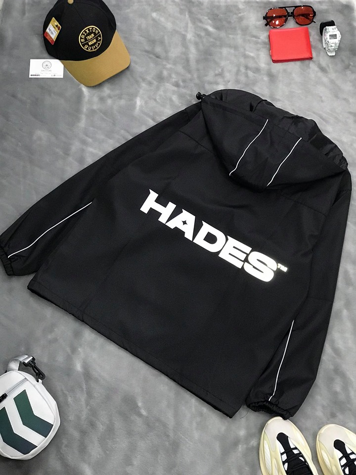 Áo Khoác HADES Jacket Original Reflective 2 lớp, Áo khoác dù Hades form rộng unisex Nam nữ phản quang chống nắng - Ginstore 003