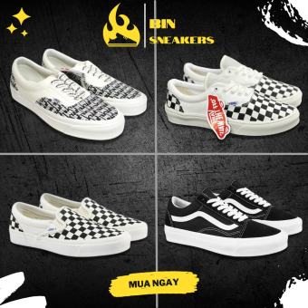 Giày thể thao nam nữ Vans caro lười, Vans caro buộc dây, Vans đen vault, Van Fog nam nữ chuẩn 11 full bill box