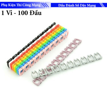 Vỉ Đánh Số Dây Mạng Cat5 (100 Đầu)