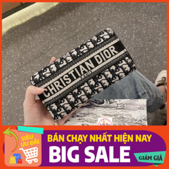 VÍ CẦM TAY DIOR SỌC CHỮ-ví dài cầm tay nữ, ví đior nhiều ngăn tiện dụng, đựng thẻ đa năng (không hộp) - THE BEST CHOICE