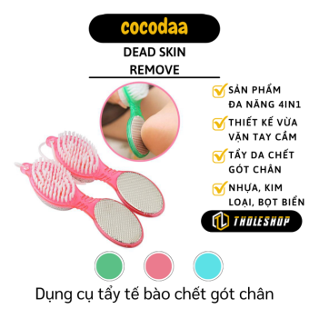 Dụng cụ chà gót chân - Đá bọt biển kiêm bàn chải chà gót bàn chân tẩy tế bào chết 4in1 tiện lợi