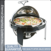 ROUND ROLL TOP CHAFING DISH