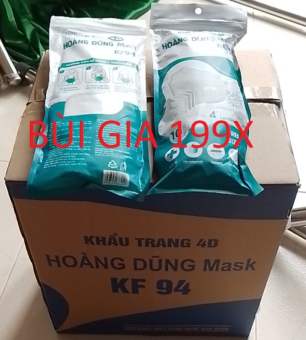 Khẩu trang KF94 Hoàng Dũng 1 thùng 30 túi 300 cái [Chính hãng]