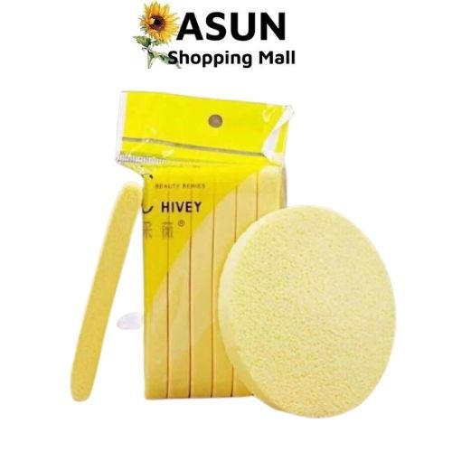 Gói 12 miếng bọt biển nén rửa mặt chivey hàn quốc