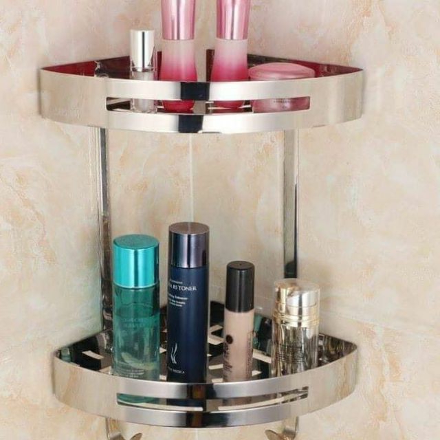 Kệ góc nhà tắm 2 tầng - inox 304 cao cấp chất lượng ổn định độ bền cao đẹp