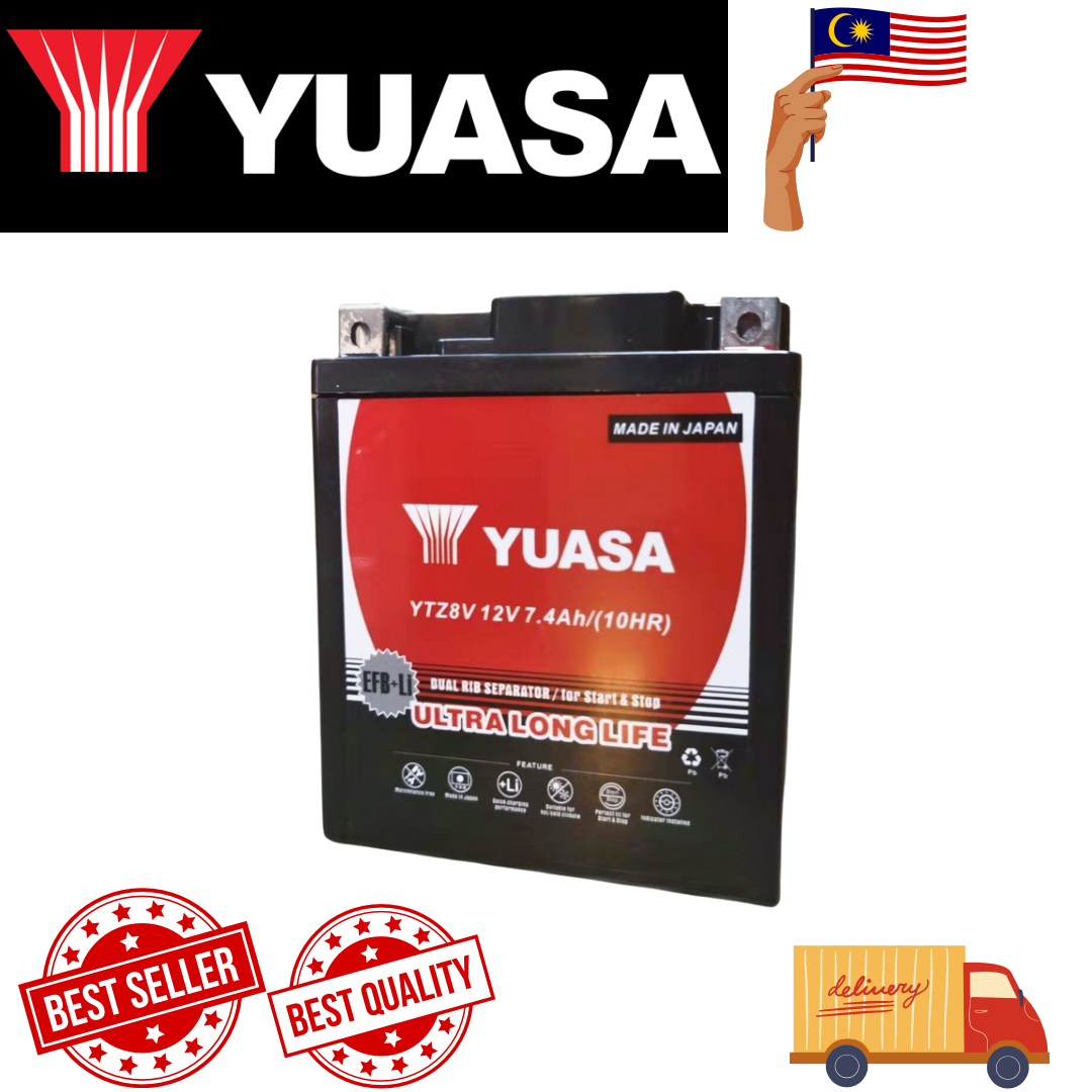 YB5L YB5 BATTERY GEL YUASA JAPAN 12V 5.5AH ( MAINTENANCE FREE ) YAMAHA  HONDA MODENAS SUZUKI KAWASAKI LC135 V1 EGO NOUVO MIO BEAT PCX CBR150 PCX  NEW ICON VARIO EVOZ EX90 SPORT