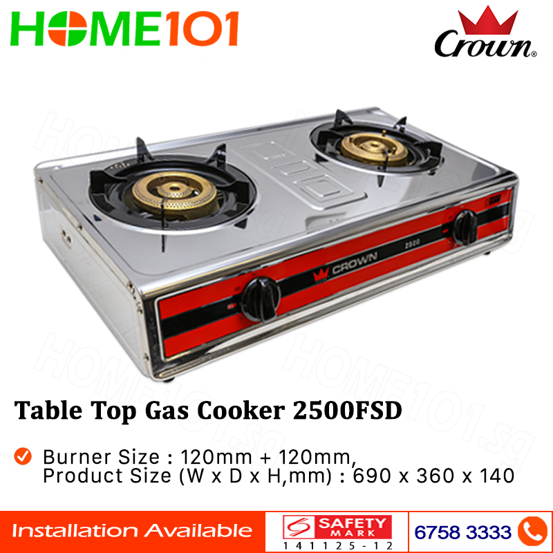 sunflame gas stove 3 burner crown