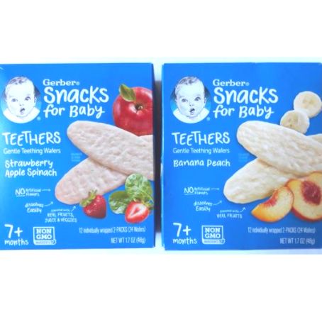 Bánh ăn dặm Gerber cho bé, nhập khẩu Mỹ( 48g) Nhiều vị