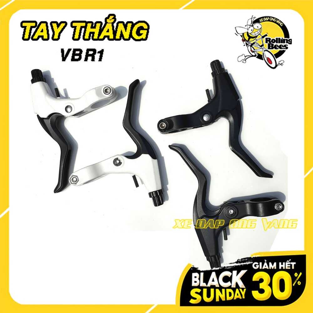 Tay thắng, phanh xe đạp thể thao, tay thắng xe đạp leo núi, đường trường vbr1 trắng, đen