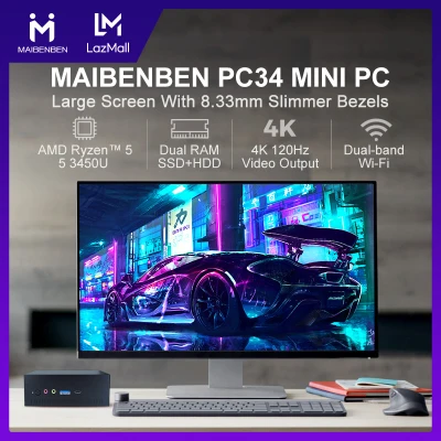 [Local Warranty] [Genuine Win10] MAIBENBEN 4K MiniPC AMD Ryzen 5 PRO 2500U / Ryzen 5 3450U / AMD Radeon Vega 8 / 8G RAM DDR4 / NVME SSD HDMI DP Output 2.4G/5G WIFI Bluetooth AMD Mini PC Ryzen Mini CPU Free Shipping PC34 PC25 (4)