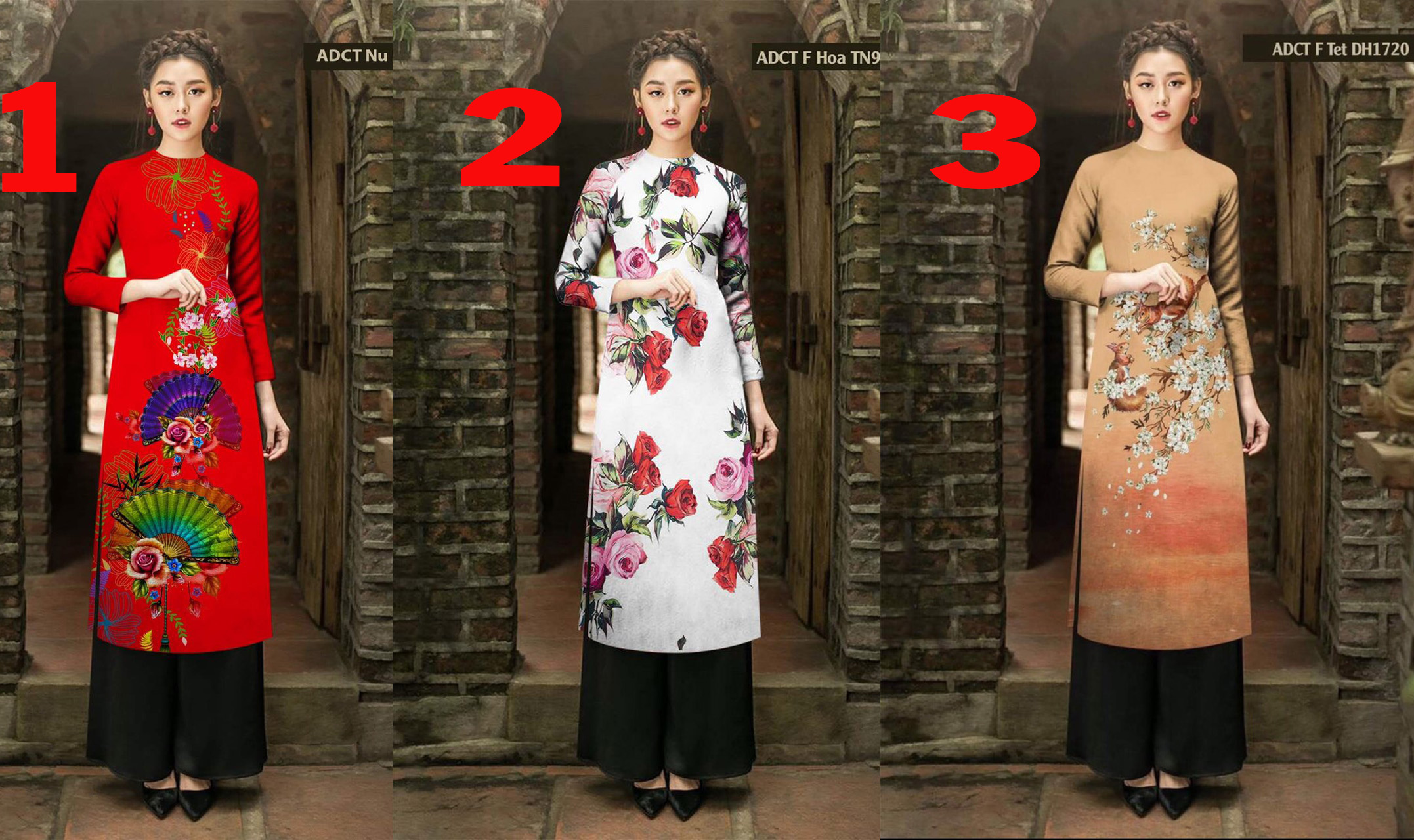 Áo dài cách tân in 3 d ]hjm020