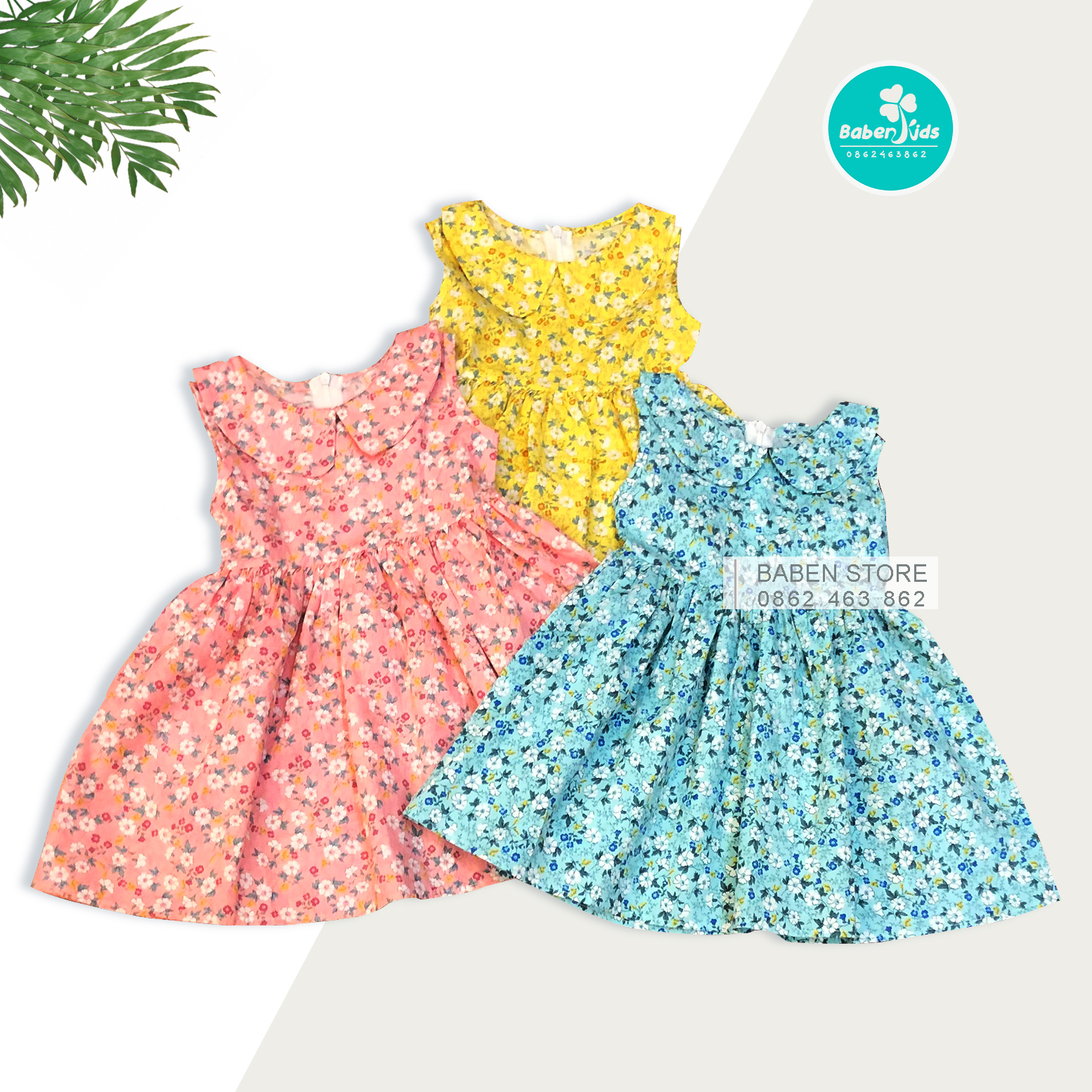 Váy Kate vải thô xuất dư bé gái