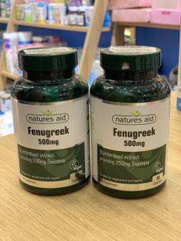 Cỏ cà ri lợi sữa Natures Aid Fenugreek 90 viên.