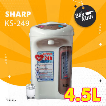 Bình thủy điện Sharp KS249 - Dung tích 4.5 lít - Ấm siêu tốc đun nước kiêm phích giữ nhiệt - Bình đun nước
