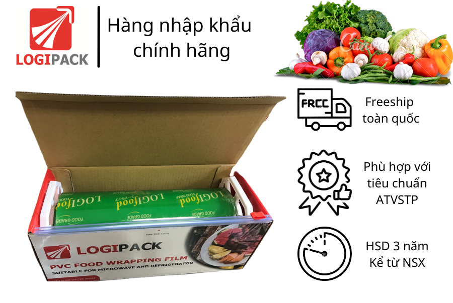 Màng bọc thực phẩm logifood _ 30cm x 500m _ nhập khẩu thái lan