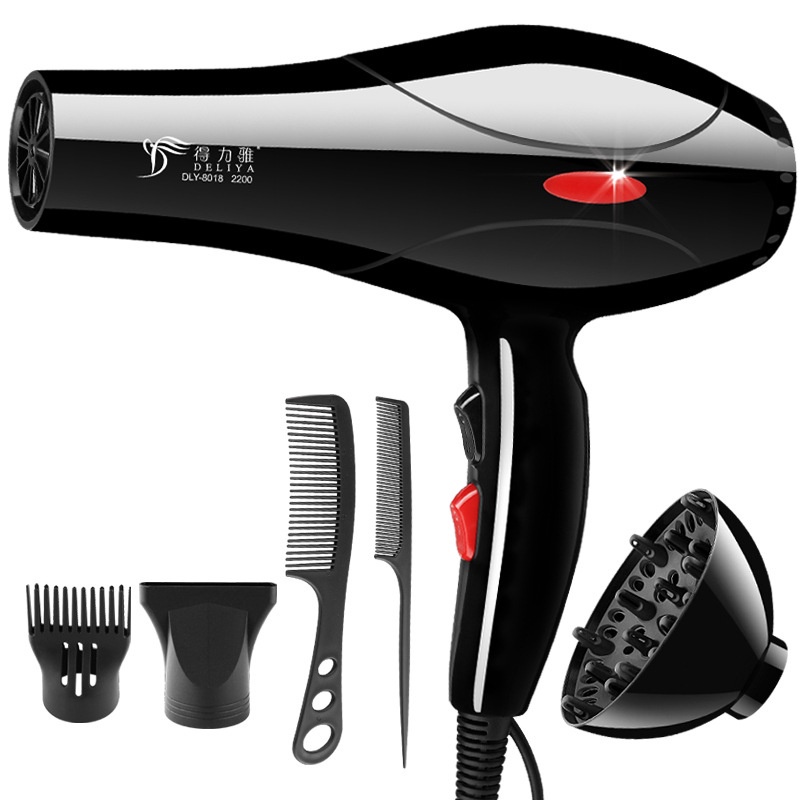 Máy sấy tóc tạo kiểu deliya công suất lớn 2200w tặng kèm 5 phụ kiện