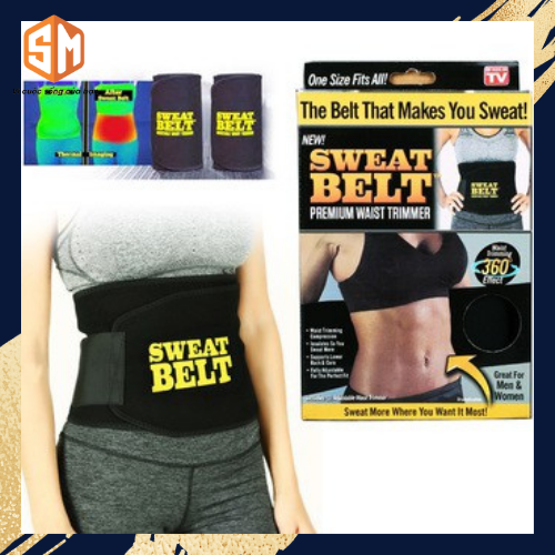 Đai Quấn Nóng Giảm Mỡ Bụng sweat belt (Đen) - (NAM VS NỮ )